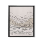 Calm serene line art nordic mountain decor Framed Canvas Print Gallery Image 6