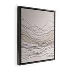 Calm serene line art nordic mountain decor Framed Canvas Print Gallery Image 2