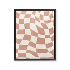 Checkers coral summer beach Framed Canvas Print Gallery Image 8