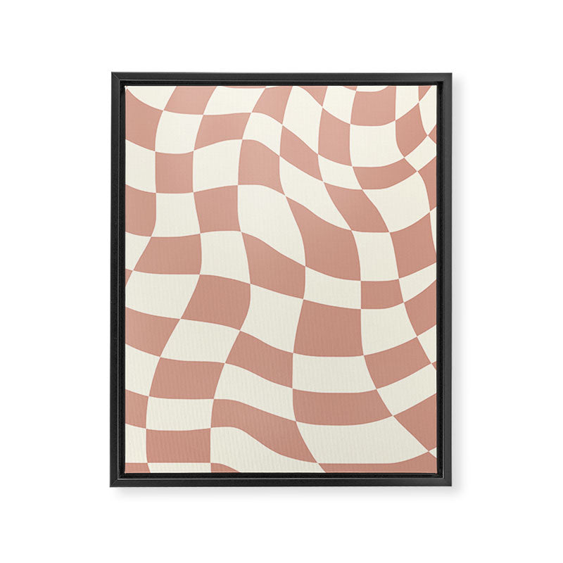 Checkers coral summer beach Framed Canvas Print Gallery Image 8