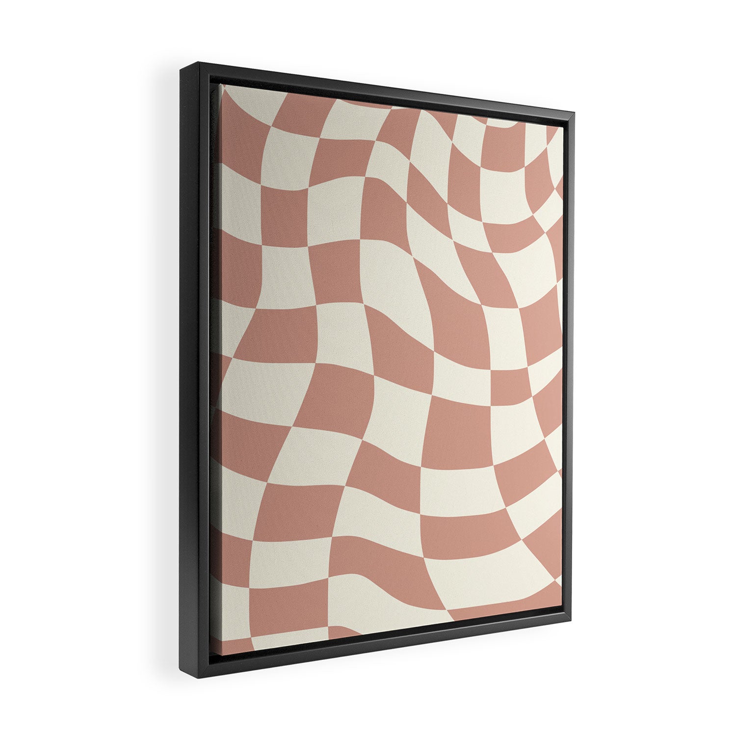 Checkers coral summer beach Framed Canvas Print Gallery Image 2