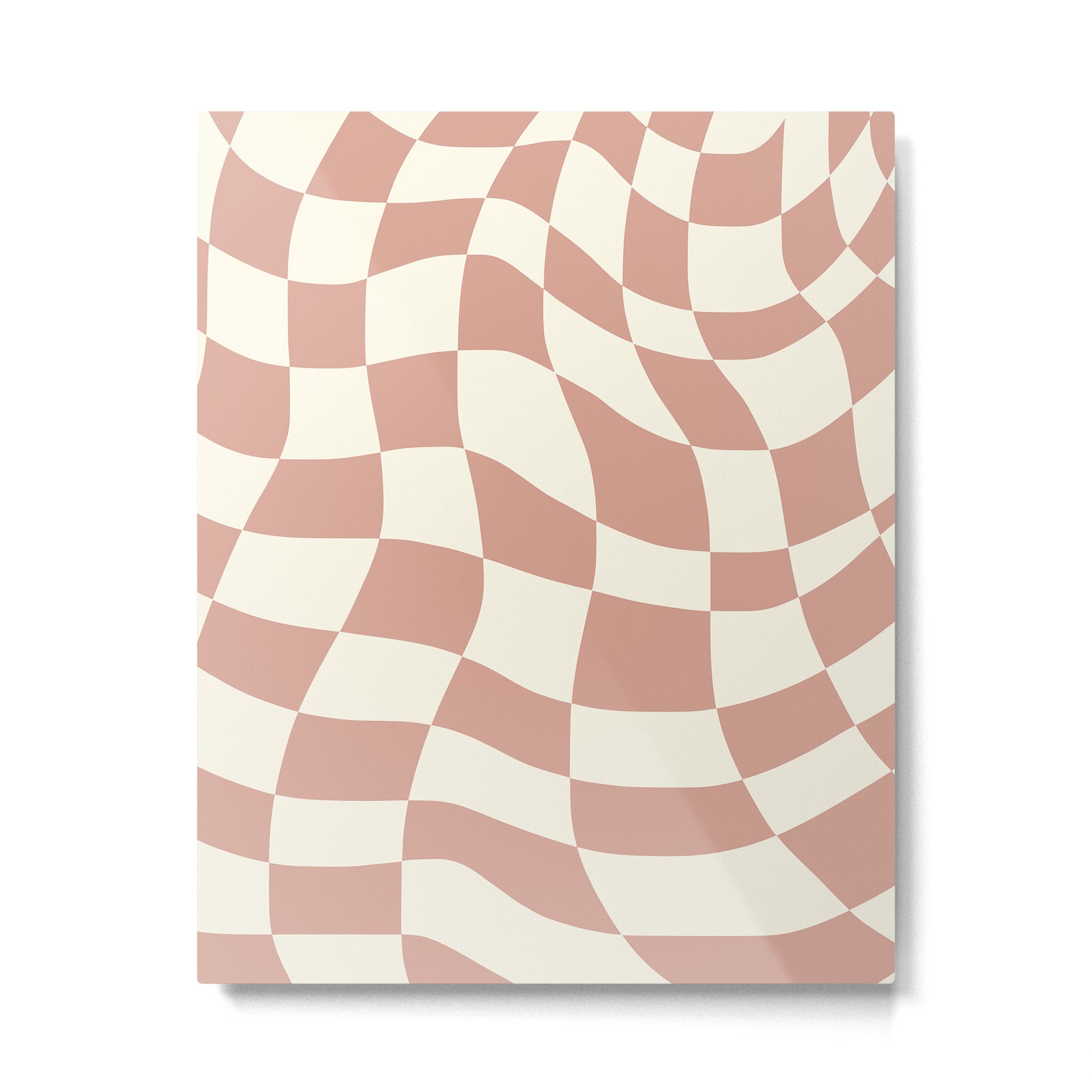 Checkers coral summer beach Metal Print Gallery Image 6