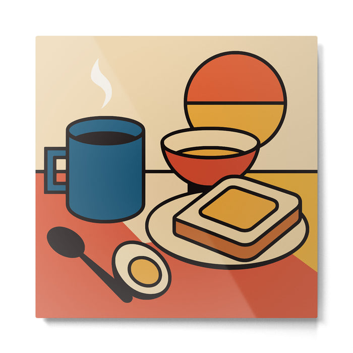 Colorful Breakfast Setup Metal Print Gallery Image 1