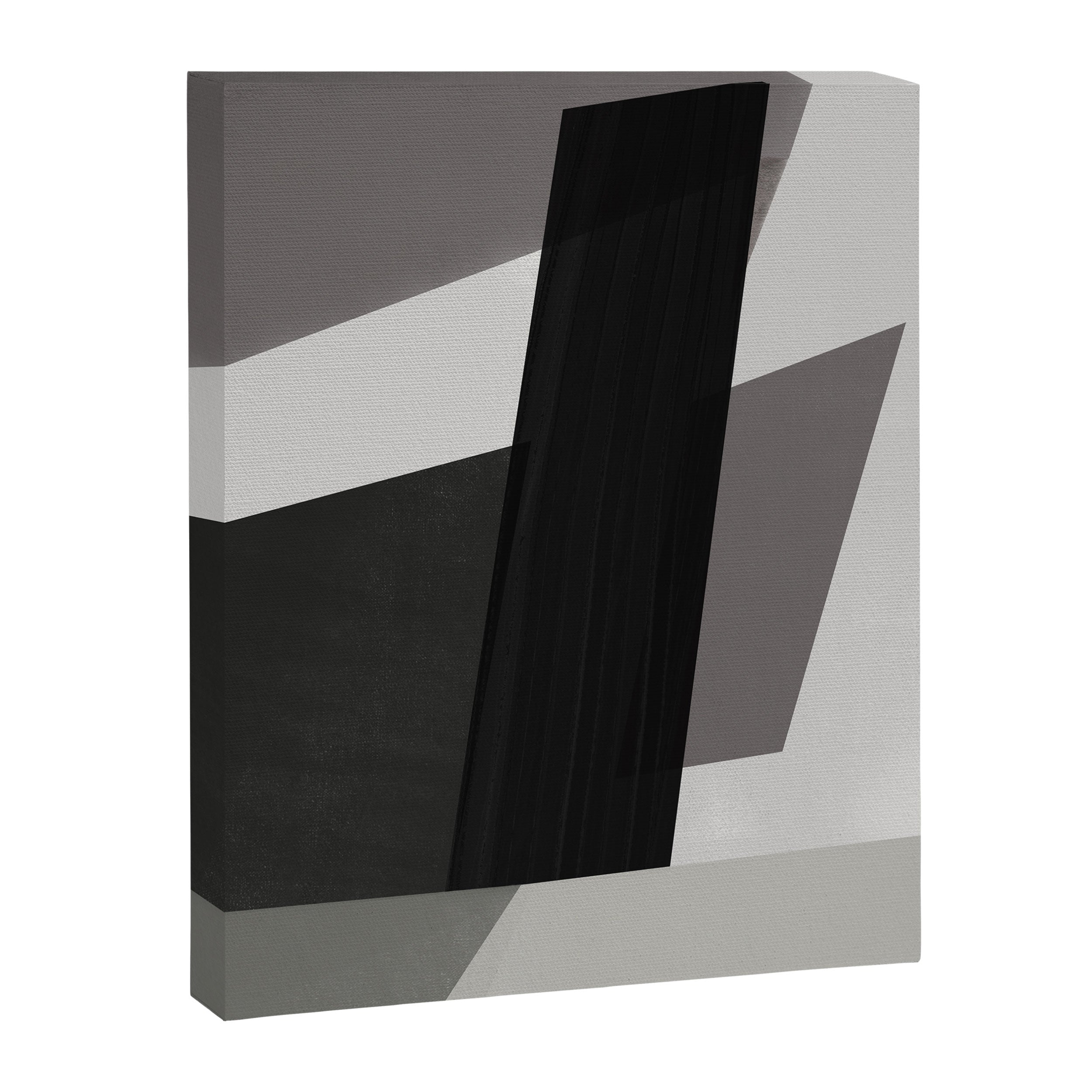 Geometric black and gray minimalist Canvas Print Gallery Image 6