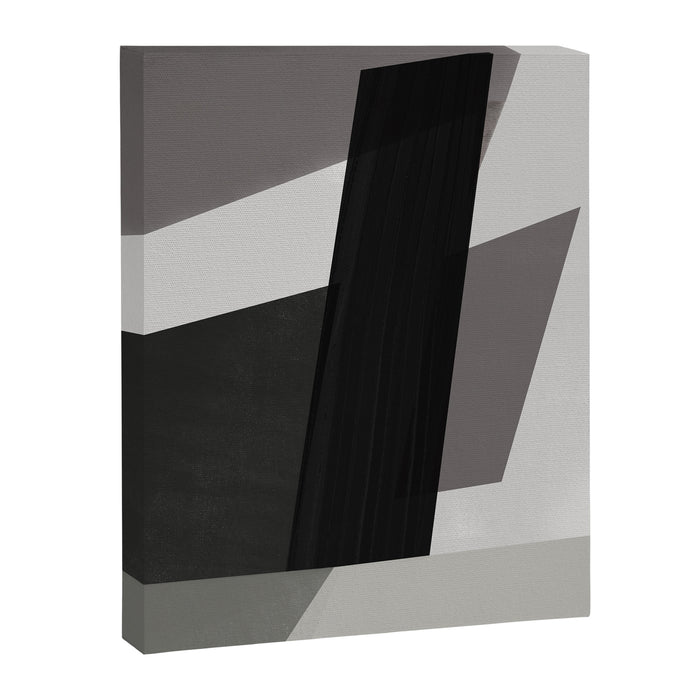Geometric black and gray minimalist Canvas Print Gallery Image 1