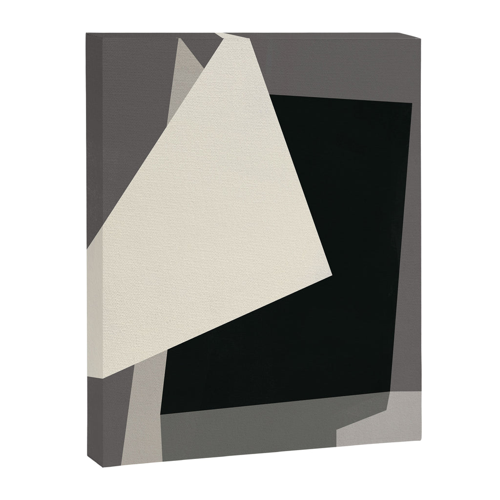 Geometric gray black design 2 Canvas Print Gallery Image 6