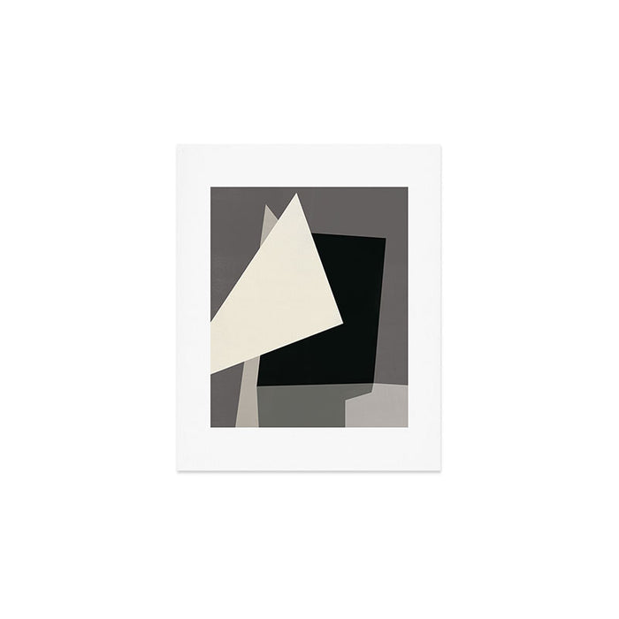Geometric gray black design 2 Art Print Gallery Image 1