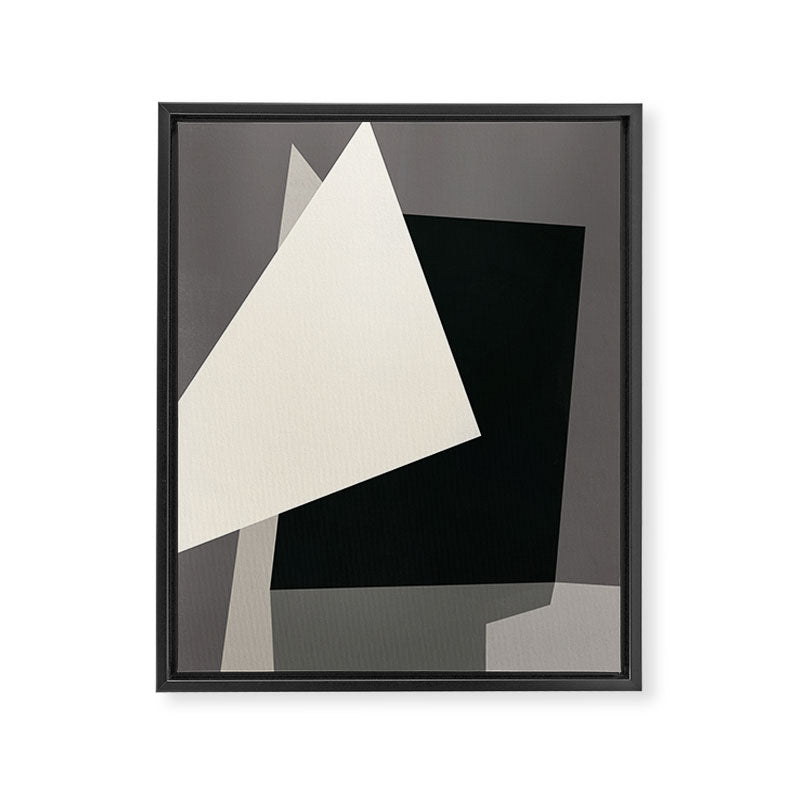 Geometric gray black design 2 Framed Canvas Print Gallery Image 6