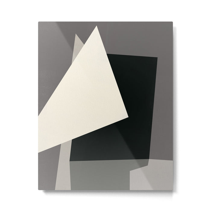 Geometric gray black design 2 Metal Print Gallery Image 1