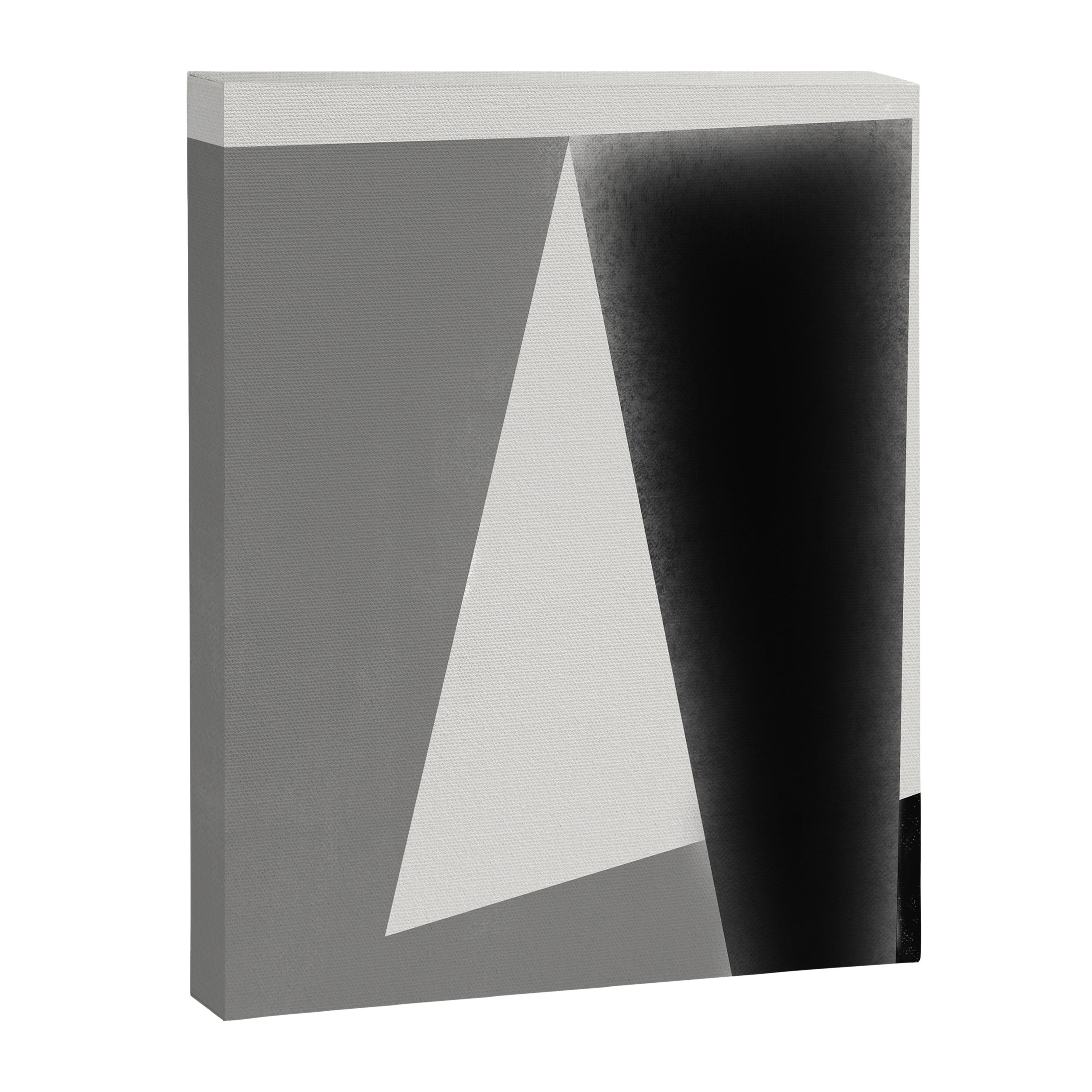 Geometric gray black design Canvas Print Gallery Image 6