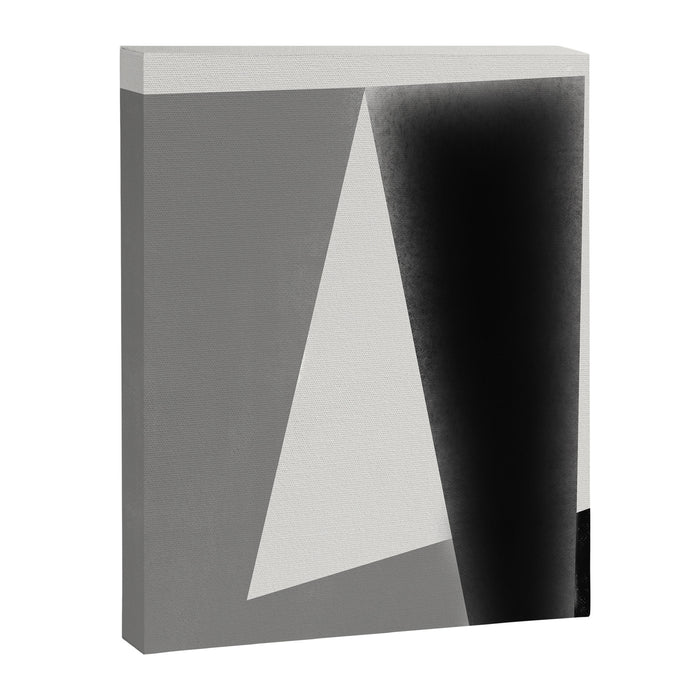 Geometric gray black design Canvas Print Gallery Image 1