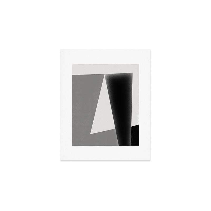 Geometric gray black design Art Print Gallery Image 1
