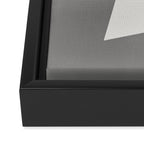 Geometric gray black design Framed Canvas Print Gallery Image 3