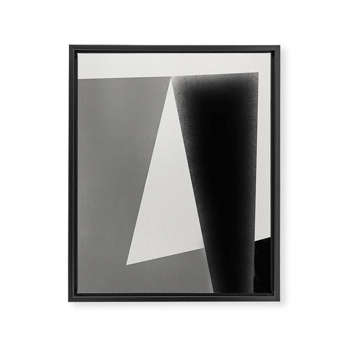 Geometric gray black design Framed Canvas Print Gallery Image 1