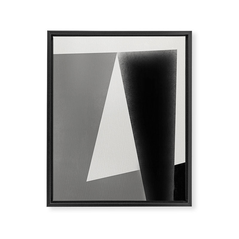 Geometric gray black design Framed Canvas Print Gallery Image 6