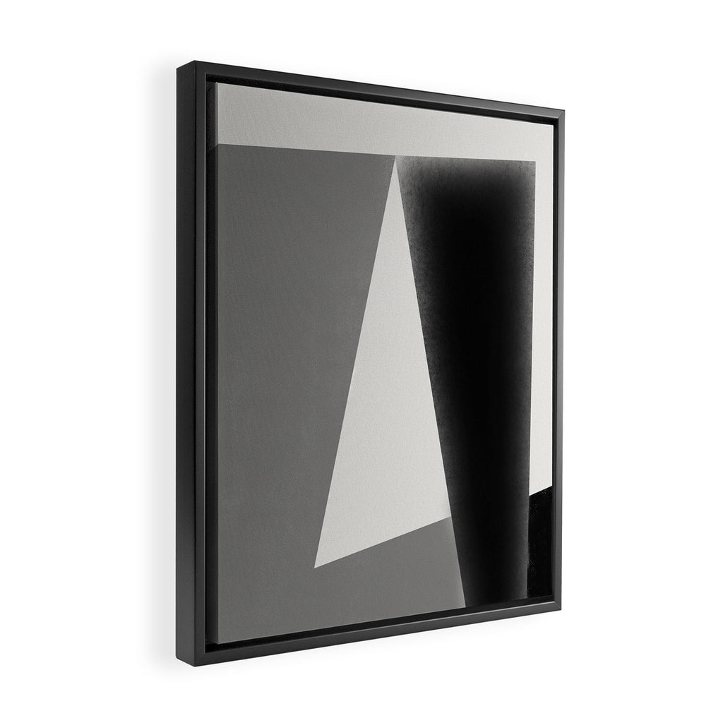 Geometric gray black design Framed Canvas Print Gallery Image 2