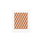 Geometric orange seamless repeat pattern Art Print Gallery Image 1