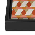 Geometric orange seamless repeat pattern Framed Canvas Print Gallery Image 3