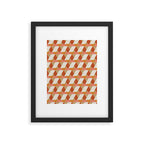 Geometric orange seamless repeat pattern Framed Art Print Gallery Image 6