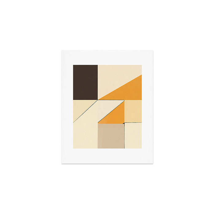 Geometric yellow and black arrangement Art Print Gallery Image 1