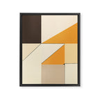 Geometric yellow and black arrangement Framed Canvas Print Gallery Image 6