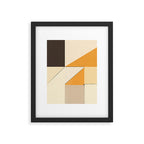 Geometric yellow and black arrangement Framed Art Print Gallery Image 5