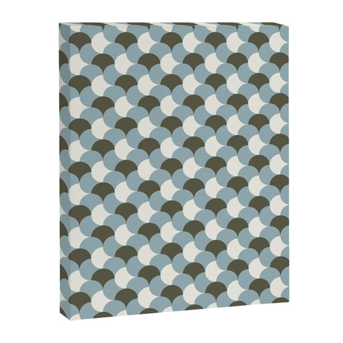 Geometrical gingham pastel pattern grey variant Canvas Print Gallery Image 1