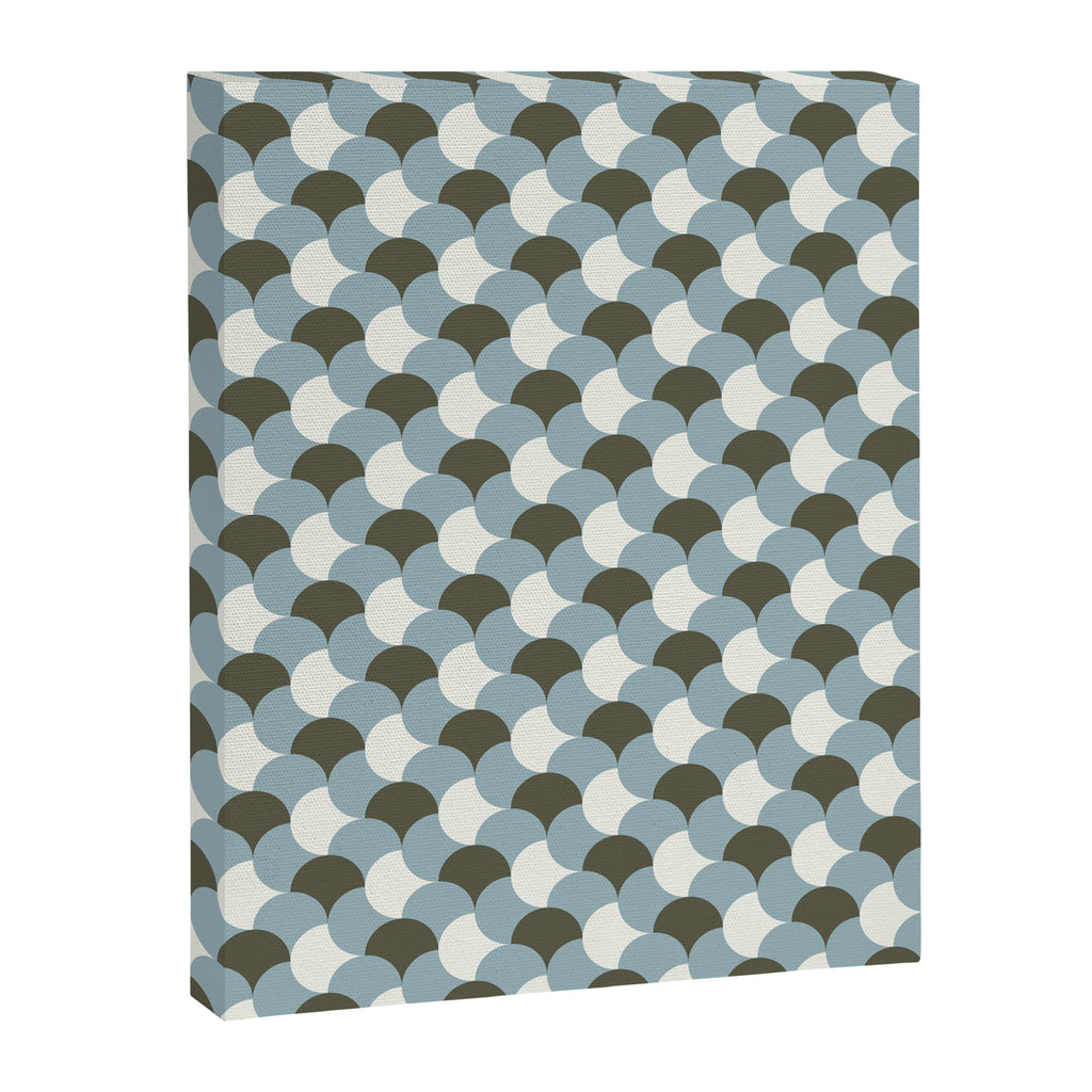 Geometrical gingham pastel pattern grey variant Canvas Print Gallery Image 8