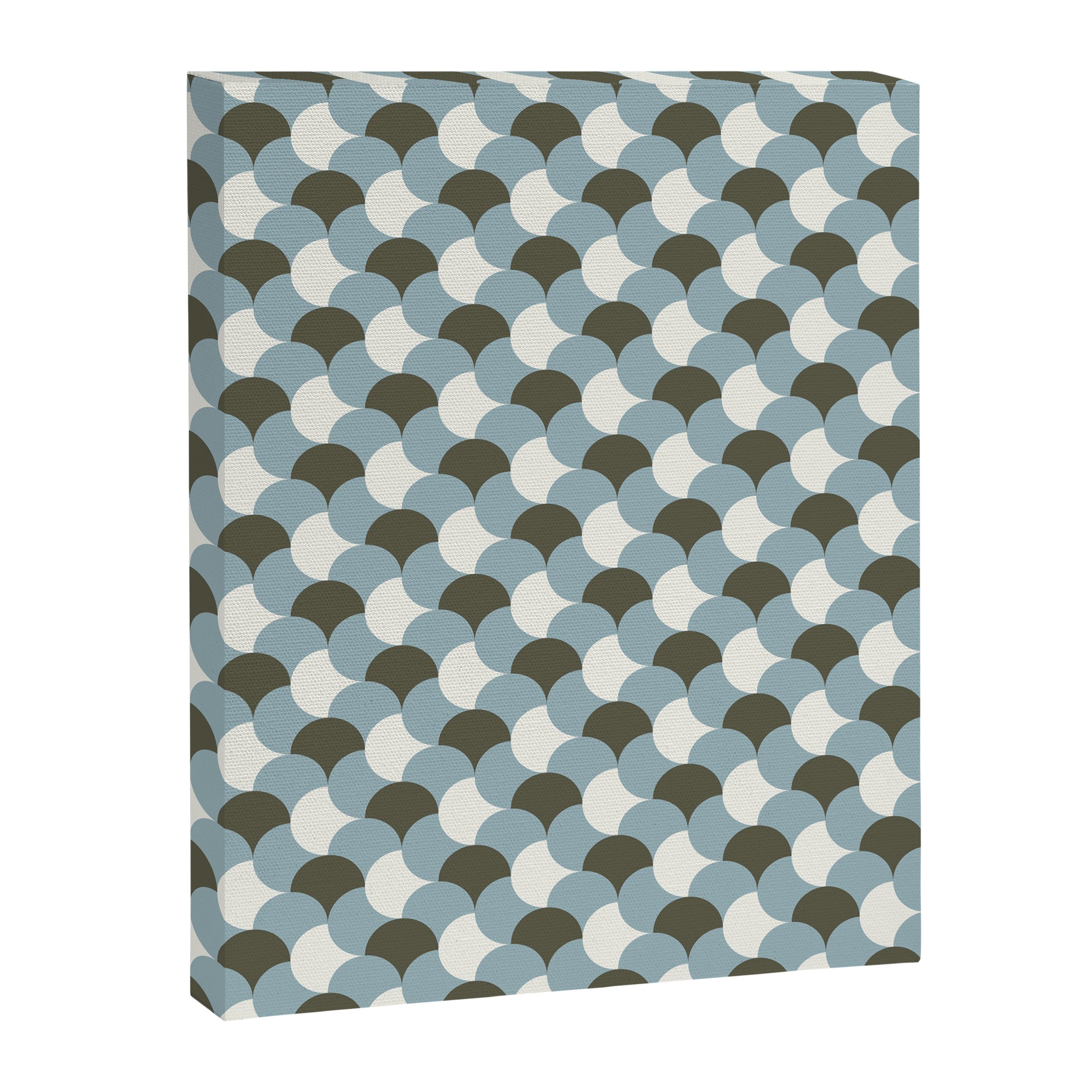 Geometrical gingham pastel pattern grey variant Canvas Print Gallery Image 8