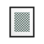 Geometrical gingham pastel pattern grey variant Framed Art Print Gallery Image 6