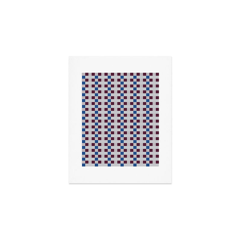 Gingham checker seamless pattern Art Print Gallery Image 1