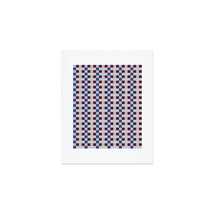 Gingham checker seamless pattern Art Print Gallery Image 1