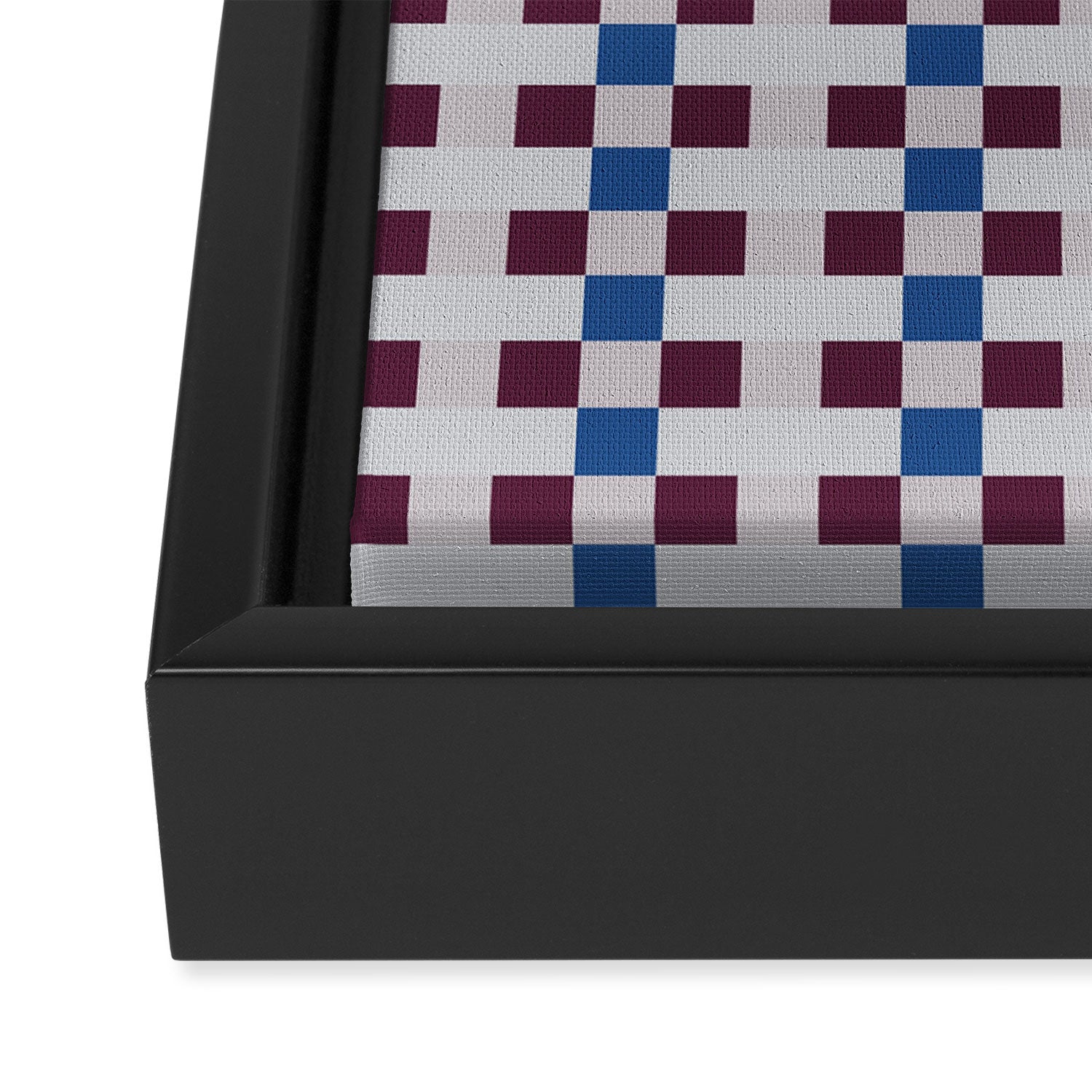 Gingham checker seamless pattern Framed Canvas Print Gallery Image 3