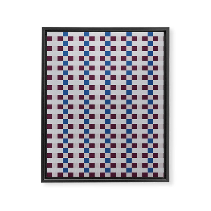 Gingham checker seamless pattern Framed Canvas Print Gallery Image 1