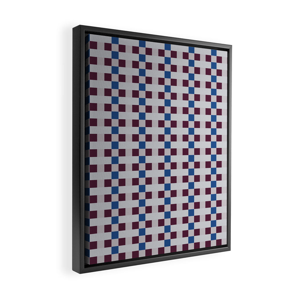 Gingham checker seamless pattern Framed Canvas Print Gallery Image 2