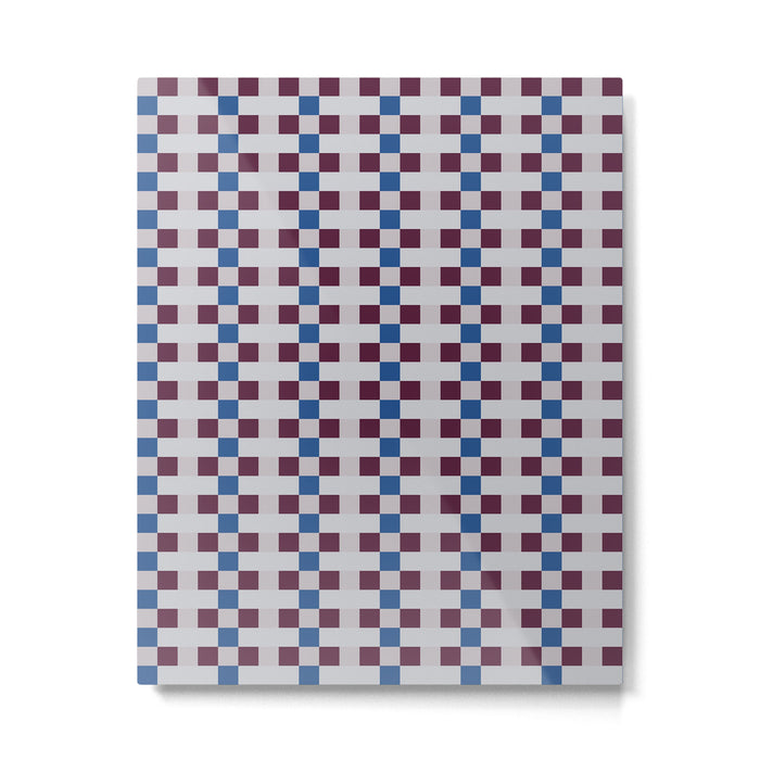 Gingham checker seamless pattern Metal Print Gallery Image 1