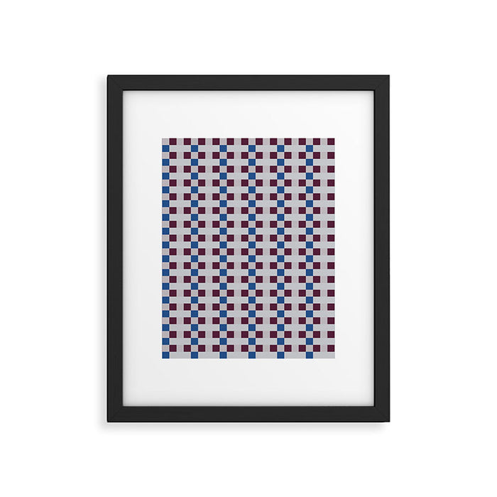 Gingham checker seamless pattern Framed Art Print Gallery Image 1