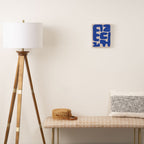 Irregular shape arrangement in blue Canvas Print Gallery Image 2