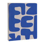 Irregular shape arrangement in blue Canvas Print Gallery Image 6