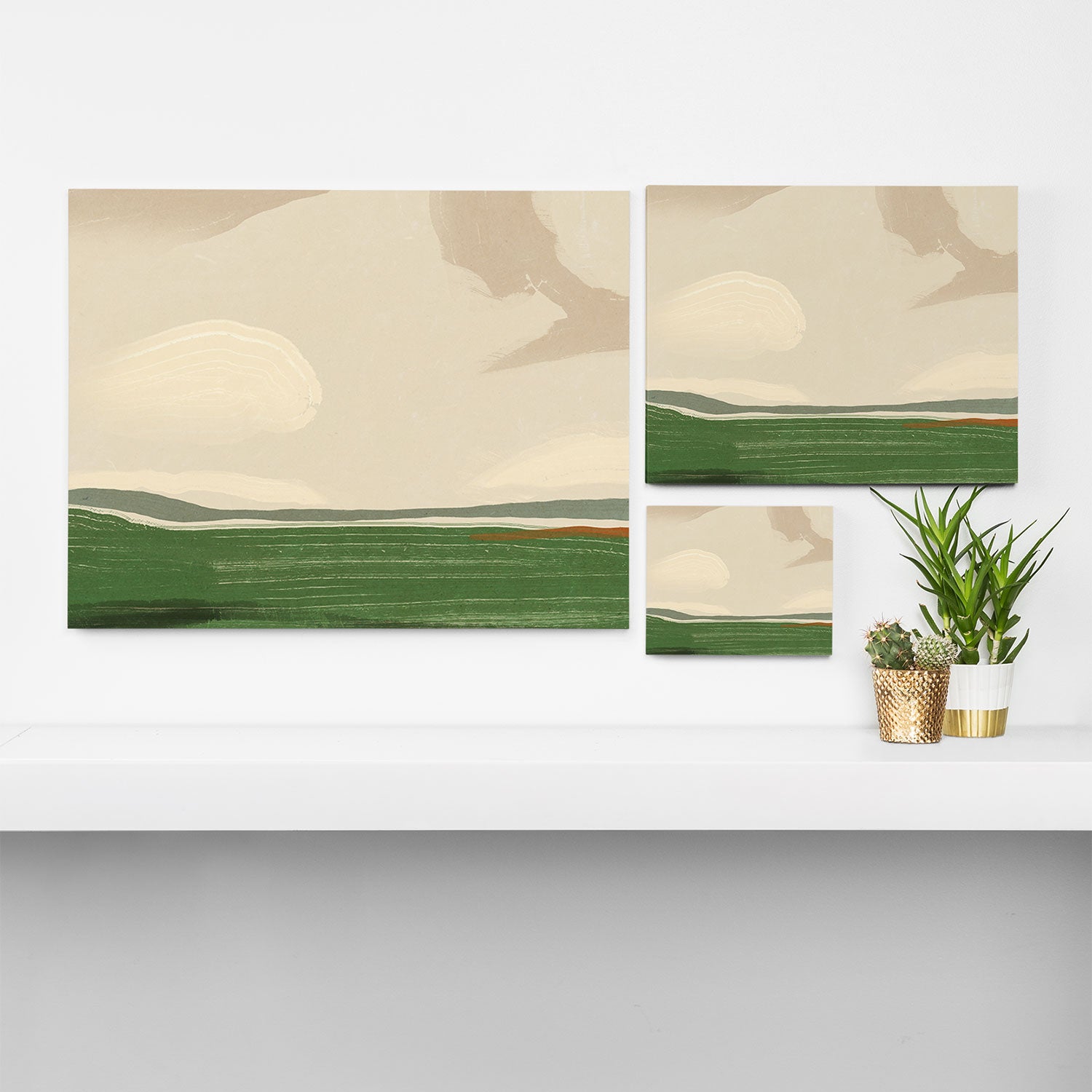 Large landscape -Sky and field Canvas Print Gallery Image 3