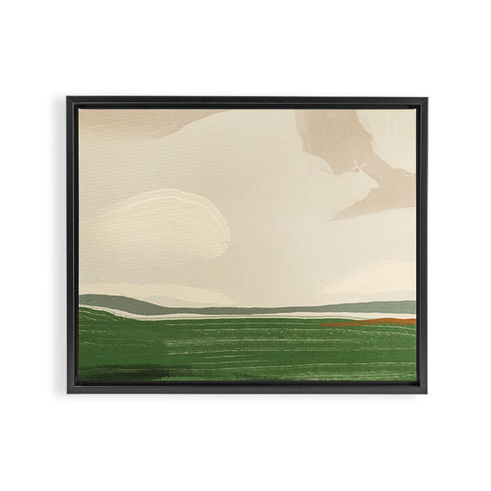 Large landscape -Sky and field Framed Canvas Print Gallery Image 1