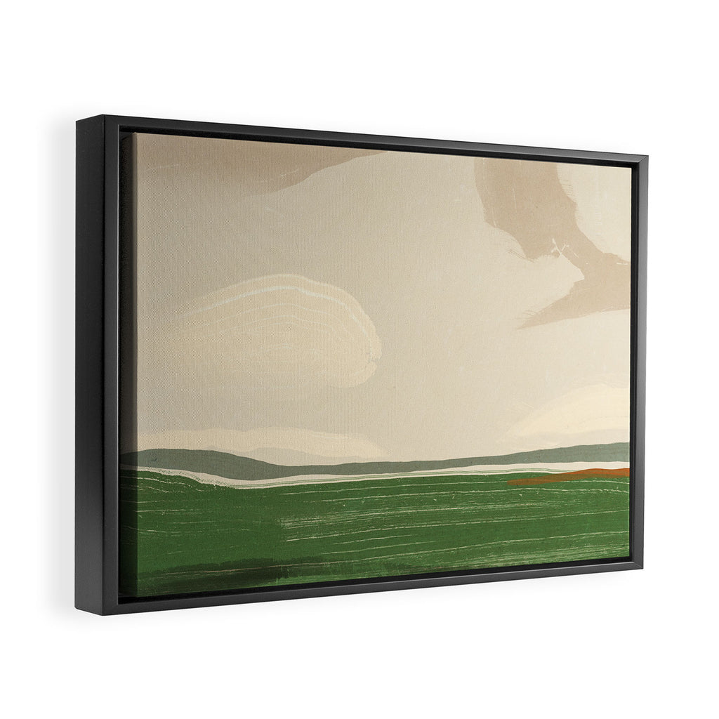 Large landscape -Sky and field Framed Canvas Print Gallery Image 2