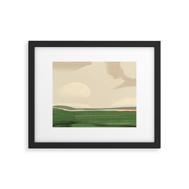 Large landscape -Sky and field Framed Art Print Gallery Image 1