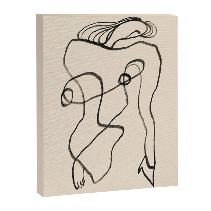 Line art nude surrealism Canvas Print Gallery Image 1