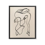 Line art nude surrealism Framed Canvas Print Gallery Image 6