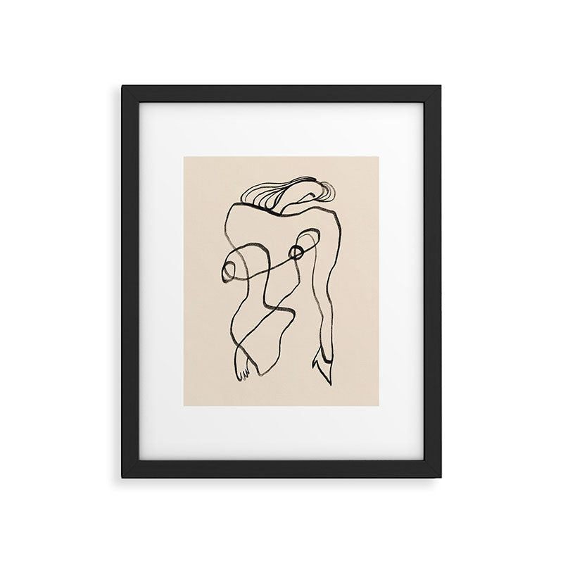 Line art nude surrealism Framed Art Print Gallery Image 4