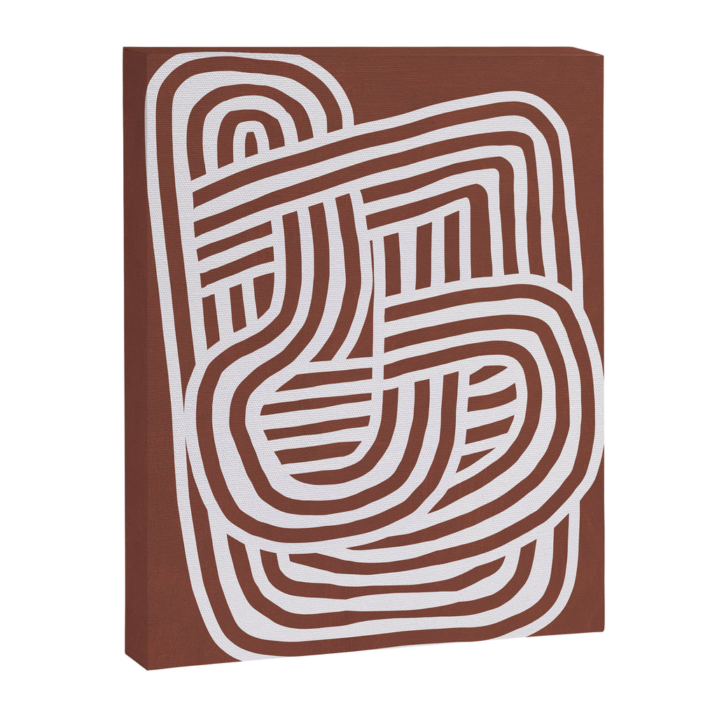 Line art Sculpt in umber 03 Canvas Print Gallery Image 6