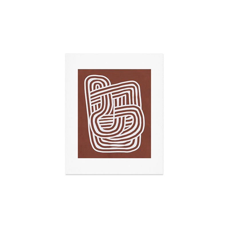Line Art Sculpt In Umber 03 Art Print Gallery Image 1