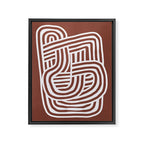 Line art Sculpt in umber 03 Framed Canvas Print Gallery Image 6