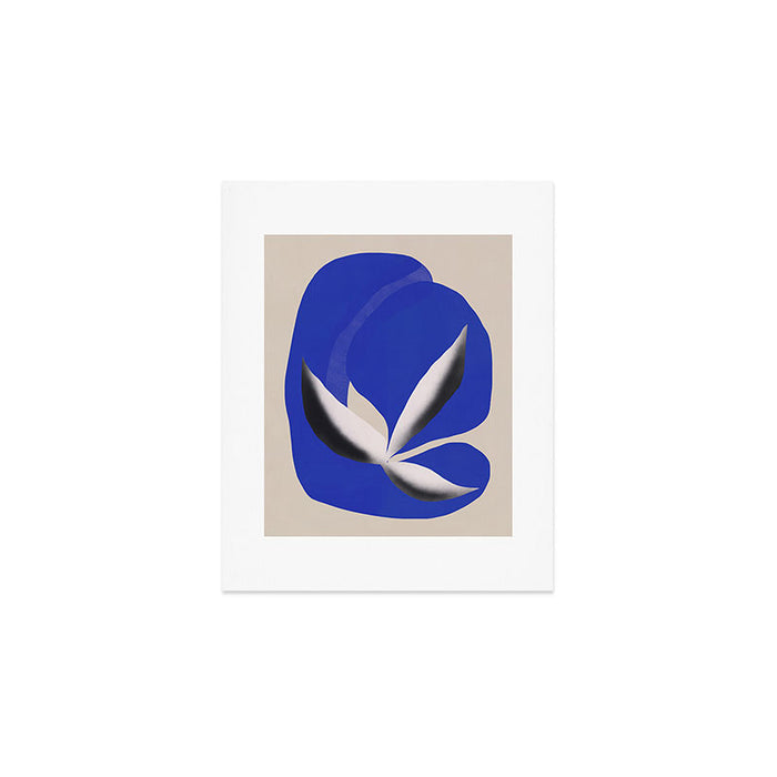 Liquid cobalt blue abstraction 02 Art Print Gallery Image 1